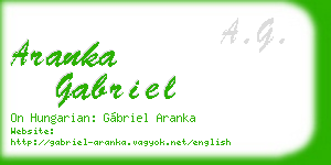 aranka gabriel business card